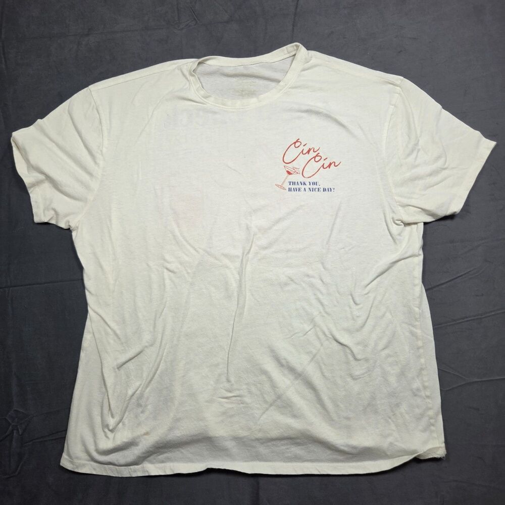 Cin Cin Send Another Spritz Graphic T-Shirt White Cocktail Aperitivo Tee